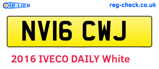 NV16CWJ are the vehicle registration plates.