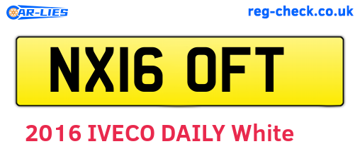 NX16OFT are the vehicle registration plates.