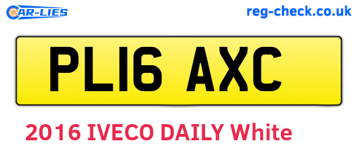 PL16AXC are the vehicle registration plates.