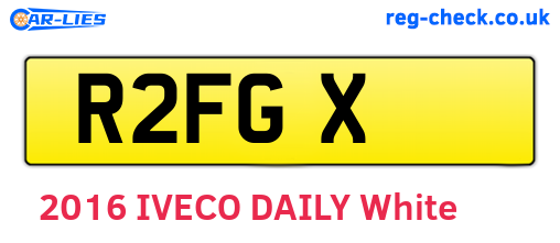 R2FGX are the vehicle registration plates.