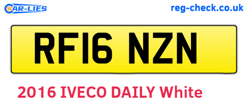 RF16NZN are the vehicle registration plates.