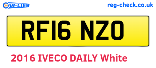 RF16NZO are the vehicle registration plates.