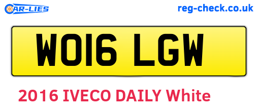 WO16LGW are the vehicle registration plates.