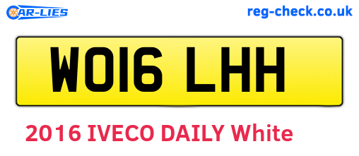 WO16LHH are the vehicle registration plates.