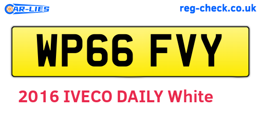 WP66FVY are the vehicle registration plates.