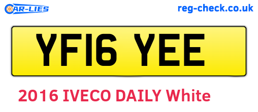 YF16YEE are the vehicle registration plates.