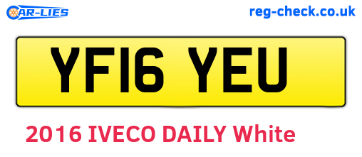 YF16YEU are the vehicle registration plates.