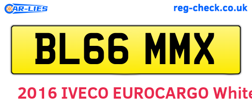 BL66MMX are the vehicle registration plates.