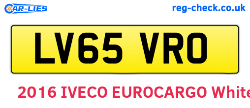 LV65VRO are the vehicle registration plates.