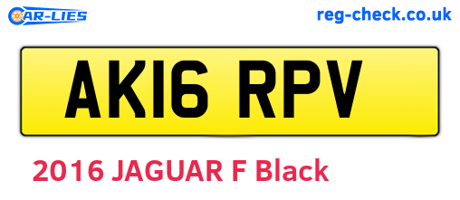 AK16RPV are the vehicle registration plates.