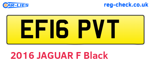 EF16PVT are the vehicle registration plates.