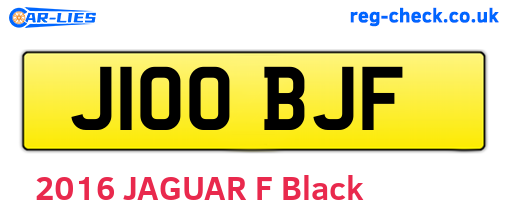 J100BJF are the vehicle registration plates.