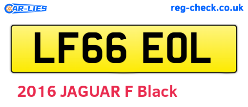 LF66EOL are the vehicle registration plates.