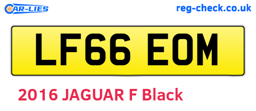 LF66EOM are the vehicle registration plates.