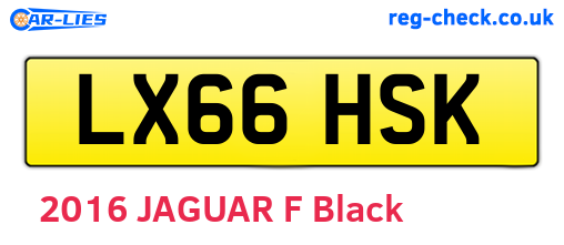 LX66HSK are the vehicle registration plates.