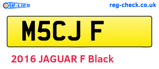M5CJF are the vehicle registration plates.