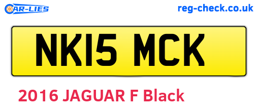 NK15MCK are the vehicle registration plates.
