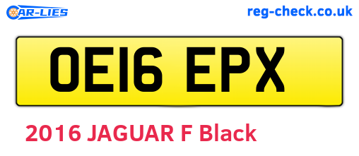 OE16EPX are the vehicle registration plates.