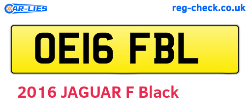 OE16FBL are the vehicle registration plates.