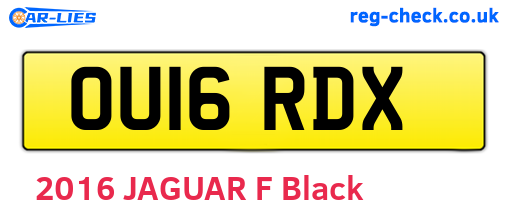 OU16RDX are the vehicle registration plates.
