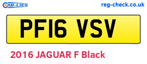 PF16VSV are the vehicle registration plates.