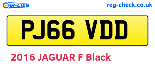 PJ66VDD are the vehicle registration plates.