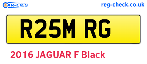 R25MRG are the vehicle registration plates.