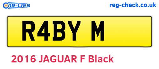 R4BYM are the vehicle registration plates.