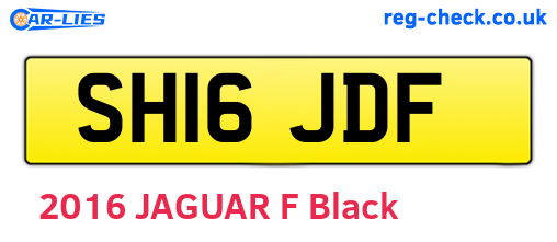 SH16JDF are the vehicle registration plates.