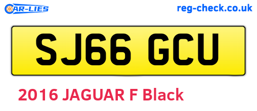 SJ66GCU are the vehicle registration plates.