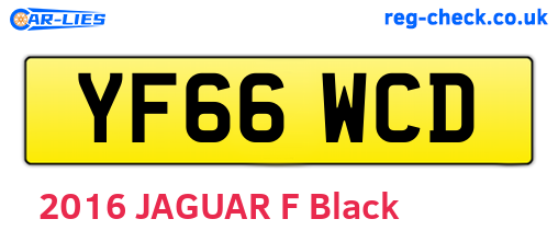 YF66WCD are the vehicle registration plates.