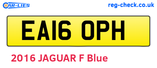 EA16OPH are the vehicle registration plates.