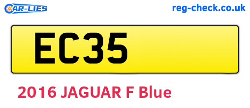 EC35 are the vehicle registration plates.