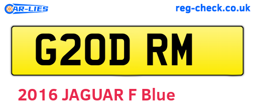 G20DRM are the vehicle registration plates.