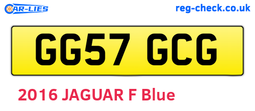 GG57GCG are the vehicle registration plates.
