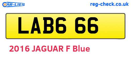 LAB666 are the vehicle registration plates.