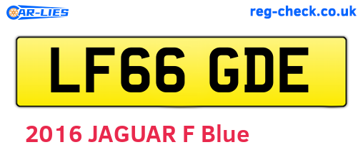 LF66GDE are the vehicle registration plates.