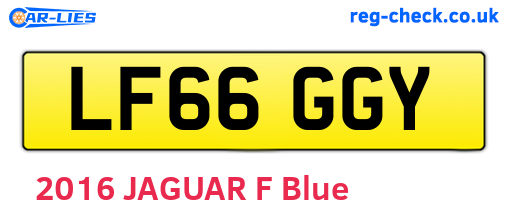 LF66GGY are the vehicle registration plates.