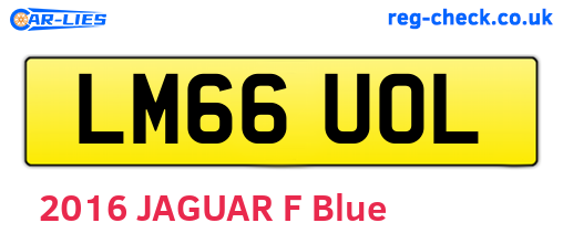 LM66UOL are the vehicle registration plates.