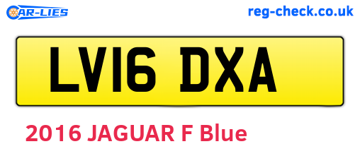 LV16DXA are the vehicle registration plates.