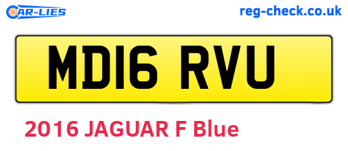 MD16RVU are the vehicle registration plates.