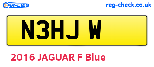 N3HJW are the vehicle registration plates.