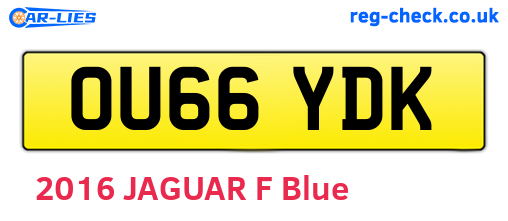 OU66YDK are the vehicle registration plates.