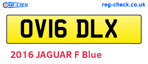 OV16DLX are the vehicle registration plates.