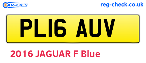 PL16AUV are the vehicle registration plates.