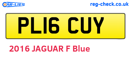 PL16CUY are the vehicle registration plates.