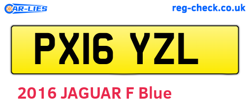 PX16YZL are the vehicle registration plates.