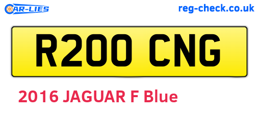 R200CNG are the vehicle registration plates.