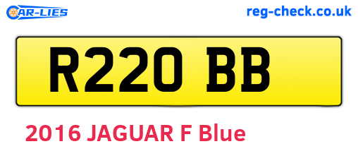 R22OBB are the vehicle registration plates.