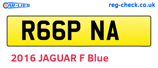 R66PNA are the vehicle registration plates.